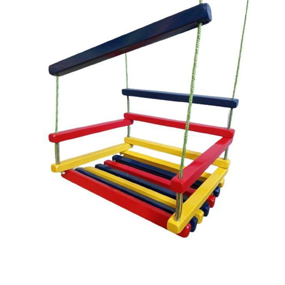 Balanço Madeira 40X35 Colorido