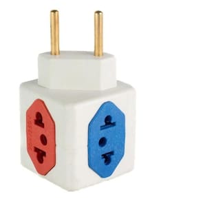 Adaptador Benjamin Cubo 3D 3 Entradas 110V 1 220V Universal