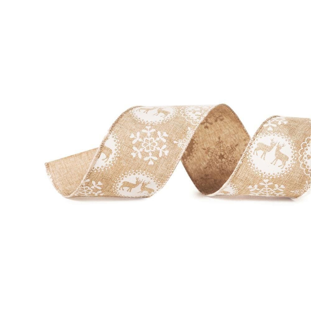 Fita Natalina Nude C/flocos Bco 1un 6,30cmx9,14mts 1641928
