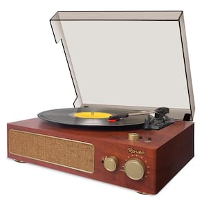 Vitrola Raveo Studio Marrom Toca-Discos, Bluetooth, Radio FM, USB, Saída Auxiliar Bivolt