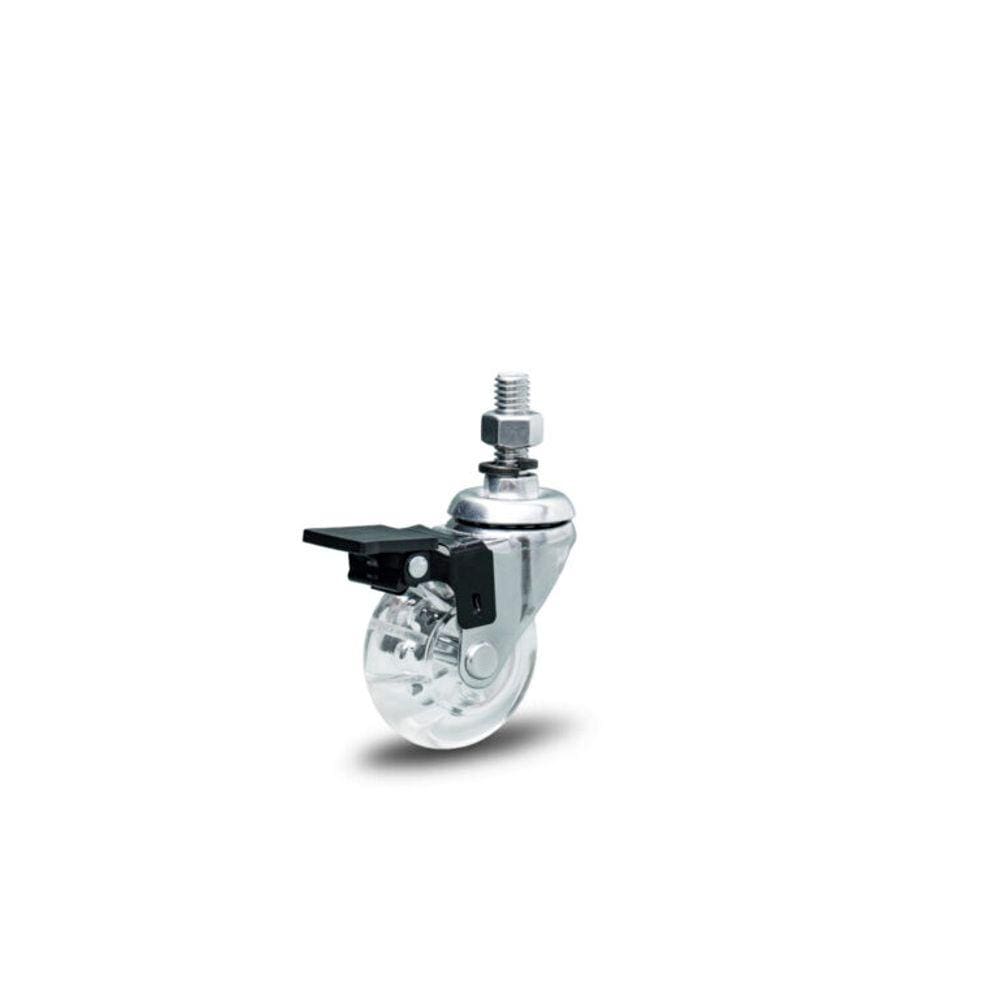 Rodizio Fixo 2  Com Espiga E Roda Pvc Furo Passante Colson 3126