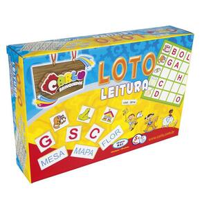 Jogo Educativo Loto Leitura em MDF 130 peças, Idade 3+