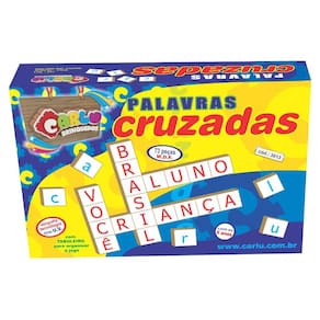 Jogo Educativo Palavras Cruzadas 73 peças em MDF, Idade 5 +