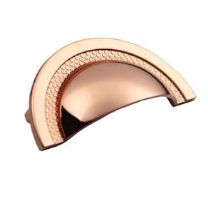 Puxador De Gaveta Concha Sobrepor Zen Shell - 64Mm Rose