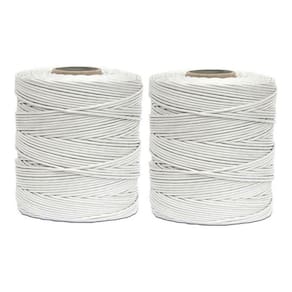Corda De Seda Branca Trançada 6Mm 150M Arteplas 2 Unidades