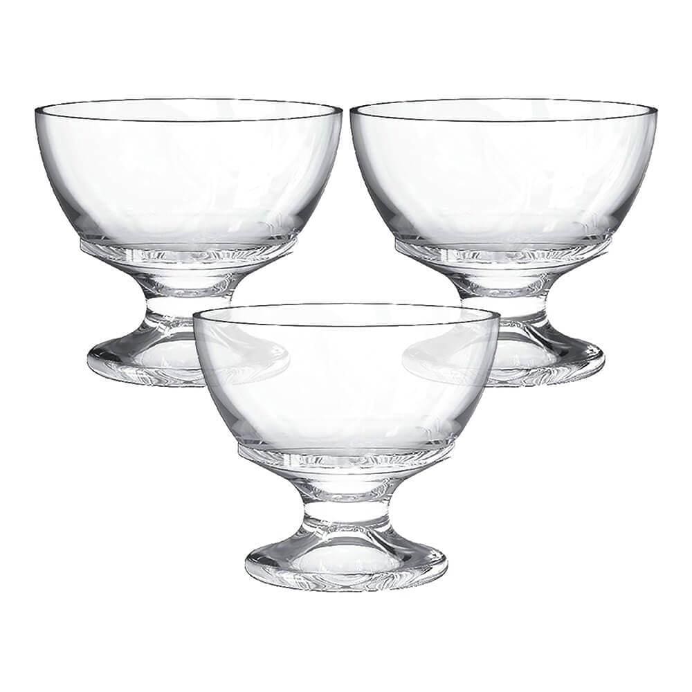 Jogo de Taças de Vidro para Sobremesa 250ml 3 peças - Casambiente