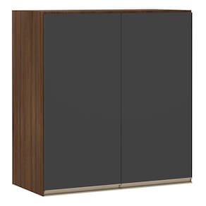 Armário Para Cozinha 70 Cm 2 Portas Dourado Com Preto Txt