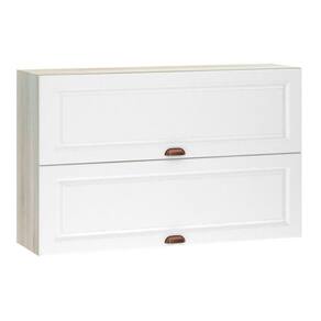 Armário Aéreo Duplo 120 Cm 2 Portas Crema Com Branco Pet