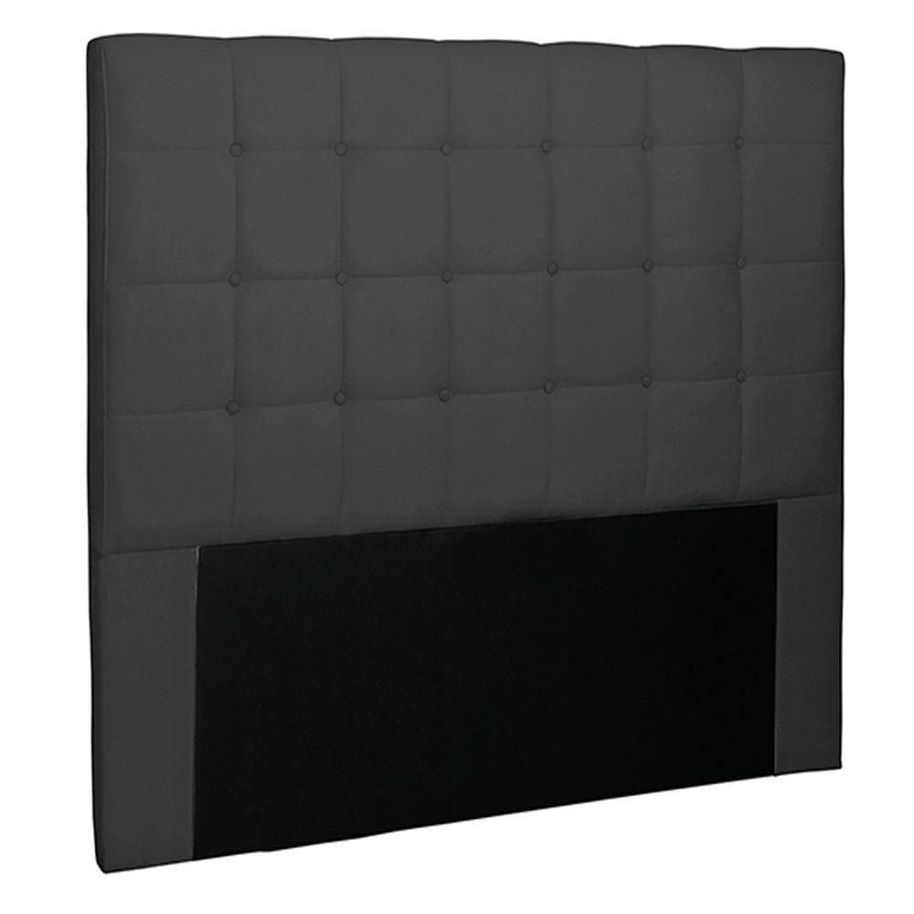 Cabeceira Queen Size 1,60m Tropea Suede Preto - Gran Belo
