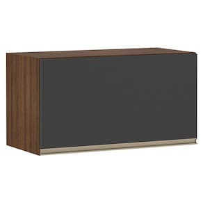 Armário Para Cozinha 70 Cm 1 Porta Dourado Com Preto Txt