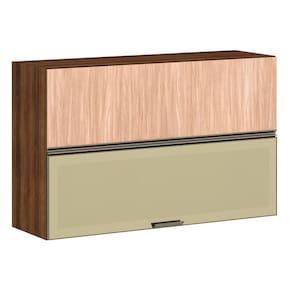 Armário Aéreo 120cm 2 Portas Bronze Dourado Com Cumaru