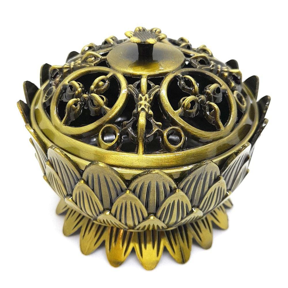Turíbulo Sacro Defumador Divino De Mesa Metal Pequeno 10cm