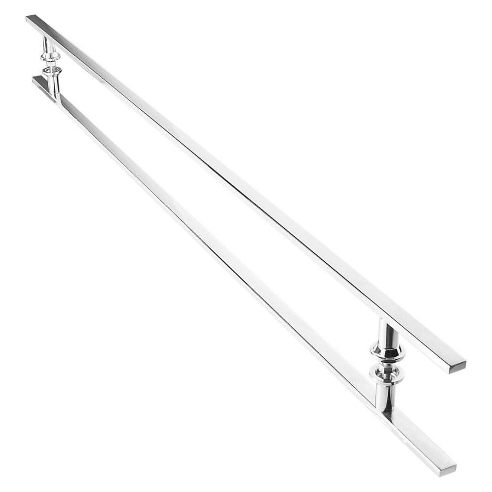 Puxador Inox Para Porta De Correr Vidro Madeira 120Cm M.S
