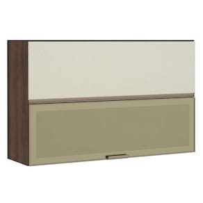 Armário Aéreo 120cm 2 Portas Bronze Dourado Com Kashmir