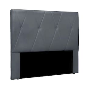 Cabeceira Decorativa Casal 1,40m Yves Veludo Cinza