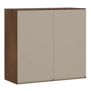 Armário Para Cozinha 80 Cm 2 Portas Dourado Com Connect