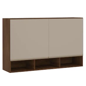 Armário Para Cozinha 120 Cm 2 Portas Dourado Com Connect