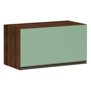 Armário Para Cozinha 70 Cm 1 Porta Dourado Com Verde