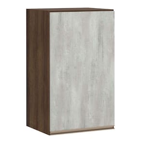 Armário Para Cozinha 40 Cm 1 Porta Dourado Com Concreto