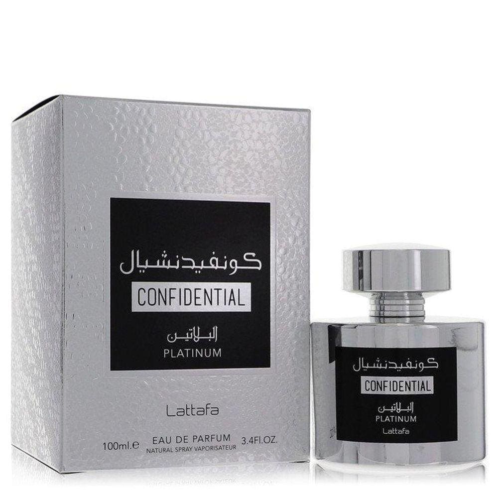 Col. Masculino Lattafa Confidential Platinum 100 ml Eau De Parfum