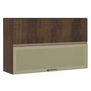 Armário Aéreo 120cm 2 Portas Bronze Dourado C/ Dourado
