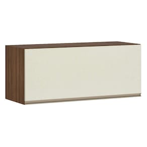 Armário Para Cozinha 90 Cm 1 Porta Dourado Com Kashmir