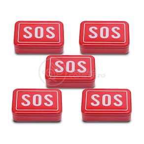 5 Mini Kits SOS Camping Tz-02 Lata de Ferramentas Compacta para Acampar Sobrevivência Selva