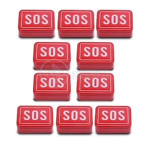 10 Mini Kits SOS Camping Tz-02 Lata de Ferramentas Compacta para Acampar Sobrevivência Selva