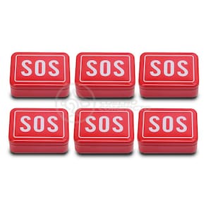 6 Mini Kits SOS Camping Tz-02 Lata de Ferramentas Compacta para Acampar Sobrevivência Selva