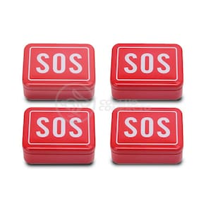 4 Mini Kits SOS Camping Tz-02 Lata de Ferramentas Compacta para Acampar Sobrevivência Selva