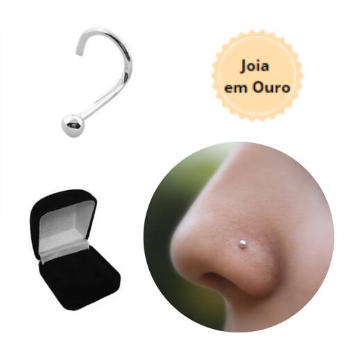 Piercing Nariz Nostril Bolinha 2mm Ouro | Casas Bahia