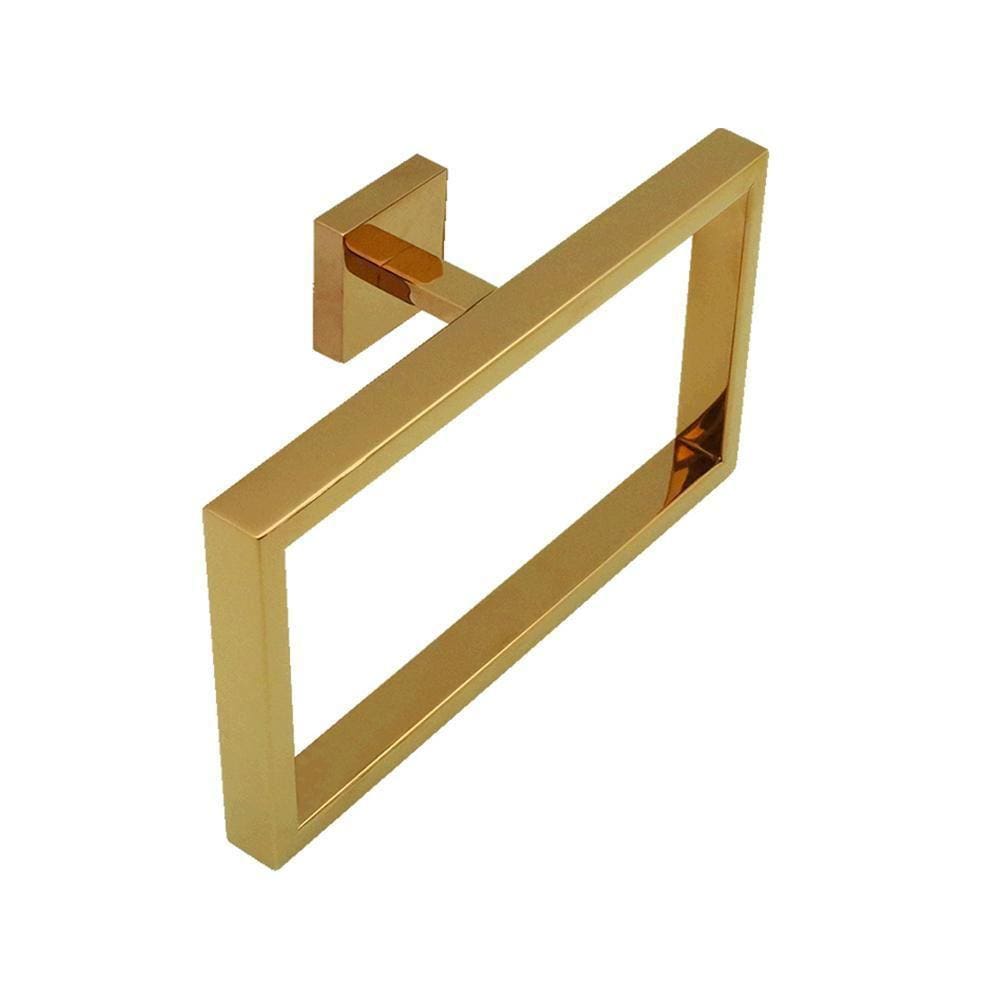 Porta Toalha Argola Eterna Inox Gold