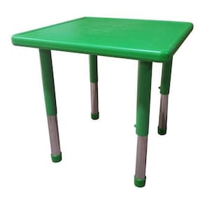 Mesa Infantil Atividades 60X60Cm Pés Reguláveis Verde