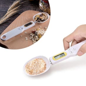 Colher Balança Digital Medidora Dosador Dieta Receita Branca