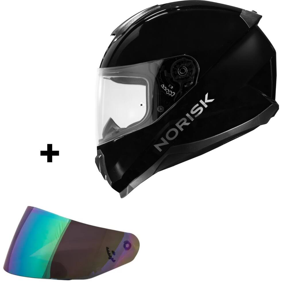 Capacete Norisk Razor Monocolor Preto + Viseira | Casas Bahia