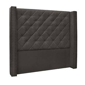 Cabeceira Queen Size 1,84m Loewe Suede Cinza - Gran Belo