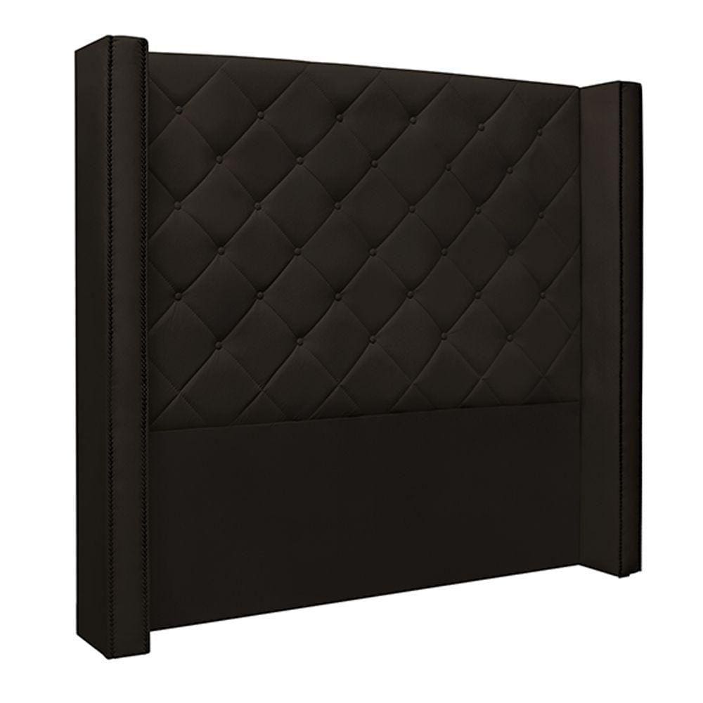 Cabeceira Casal 1,64m Loewe Pu Marrom - Gran Belo