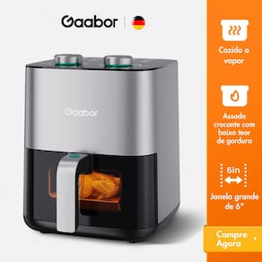 Fritadeira Elétrica Sem Óleo 4L Air Fryer Gaabor Analógica com Visor