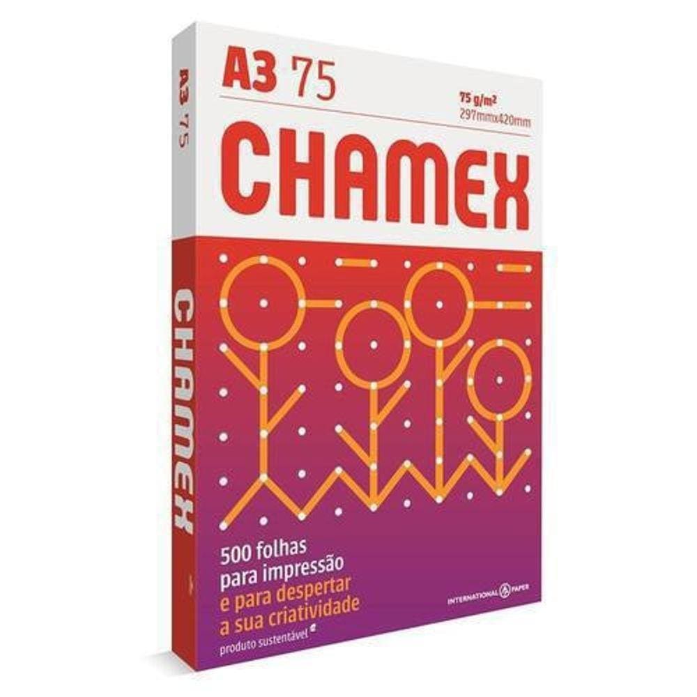 Resma De Papel Sulfite Chamex Com 500 Folhas 75 Gramas