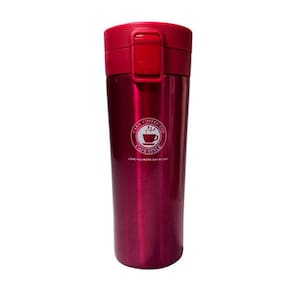 Copo Inox Térmico Parede Dupla c/ Tampa Trava Vedação 360ml