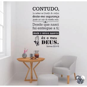 Adesivo De Parede Frases Salmos 22:9