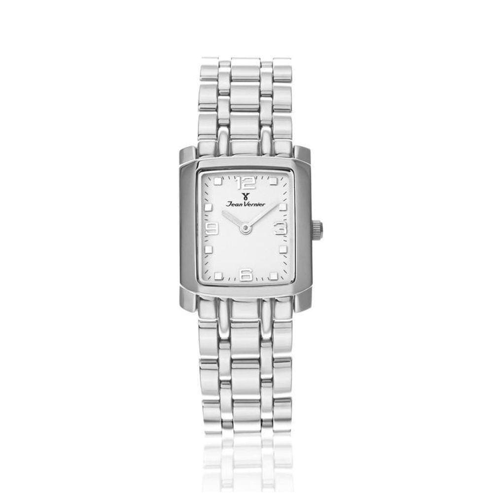 Relógio De Pulso Jean Vernier Feminino Pulseira Aço Jv04953L