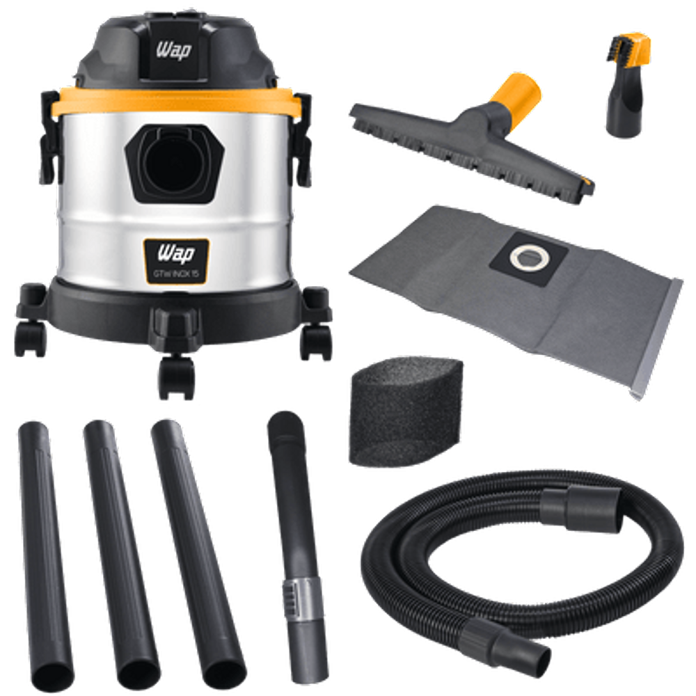 Aspirador De Po E Agua  Wap Gtw Inox 15L 1700W Fw008809 - 110V