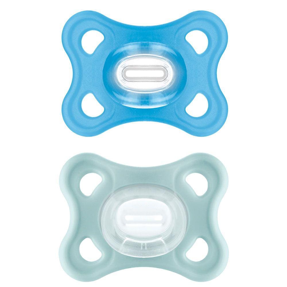 Chupeta Mam Comfort 0 a 6 Meses Tamanho 2 Azul com 2 Unidades