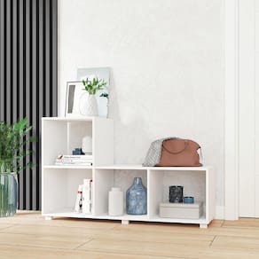 Aparador "L" 4 Nichos Branco Mdp 15mm 73,5x120x35cm BRV Móveis