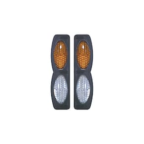 Luminoso Protetor de Porta Duplo com Base Preta Cristal/laranja