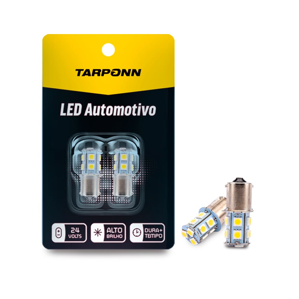Par de Lâmpadas Led 1141 1 Polo 24v Ba15s