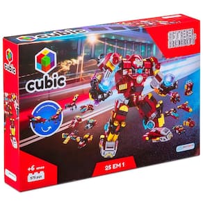 Blocos de Montar - 25-1 - Cubic - Steel Robot - 575 Peças - Multikids