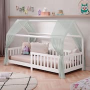 Cama Montessoriana Madeira Maciça Casa com Estrado Nina