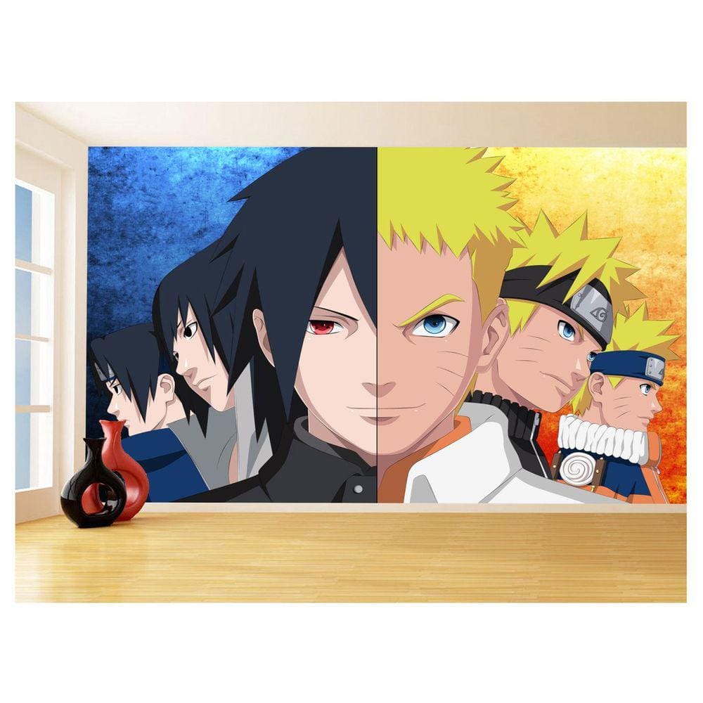 Papel De Parede Anime Naruto Mangá Desenho Art 3,5M Nrt07